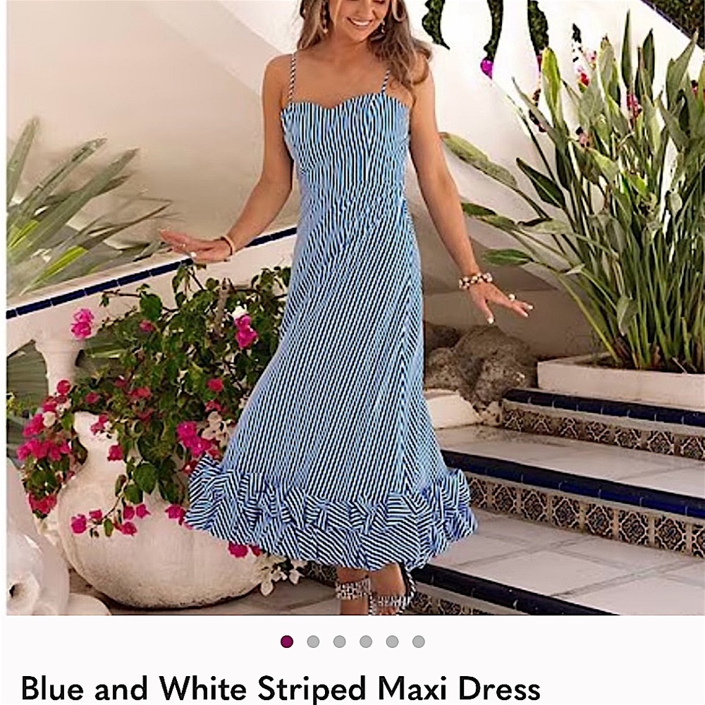 Gianni Bini x Shea Leigh Mills Lucy Jane striped maxi dress